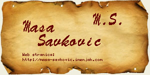 Maša Savković vizit kartica